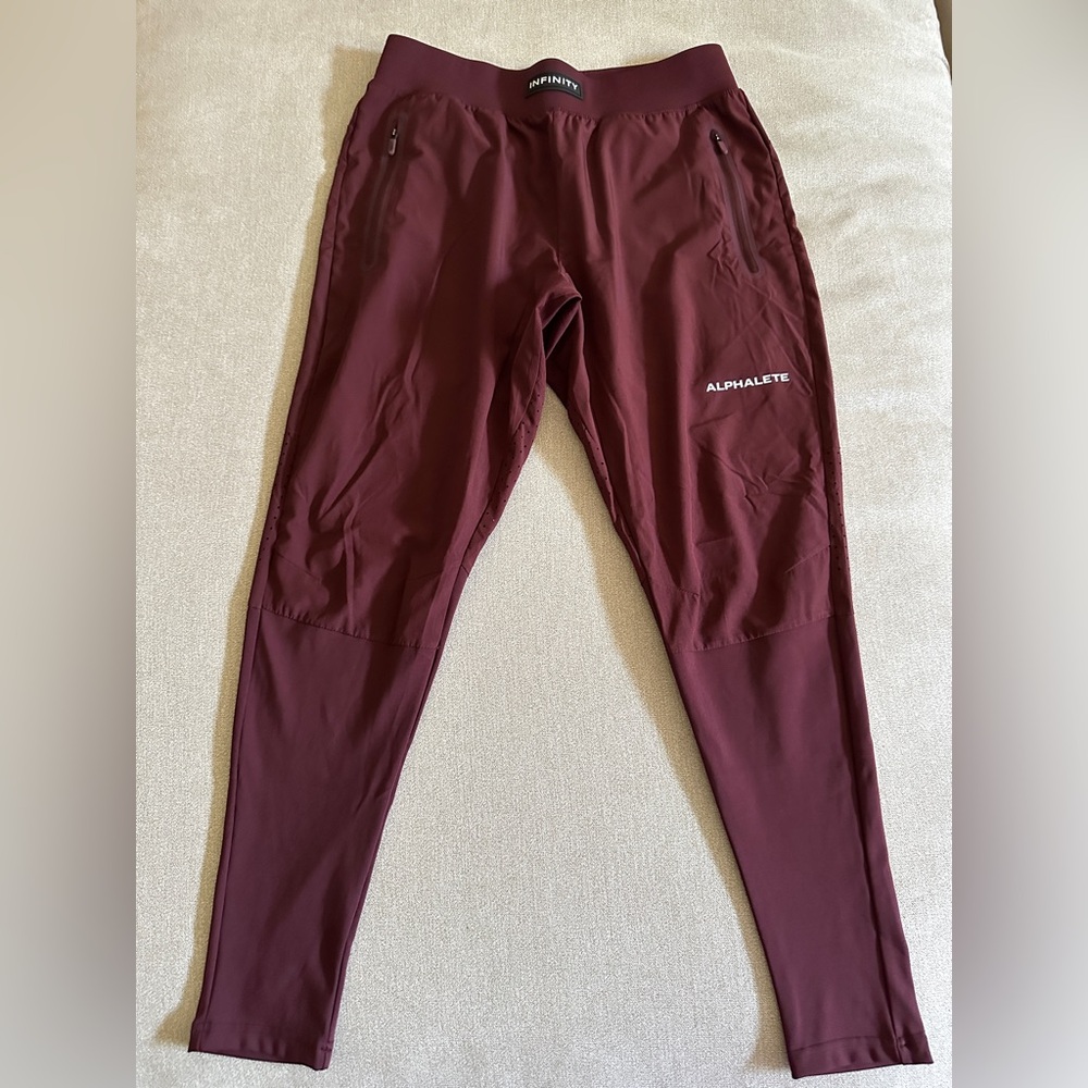 Alphalete Infinity Line Men's Burgundy Workout Joggers